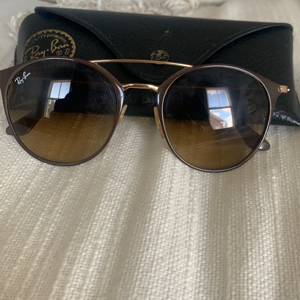 Authentic Ray-Ban Double Bridge Circle Sunglasses - image 2